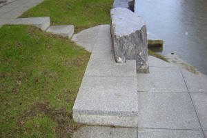 Granite paving steps